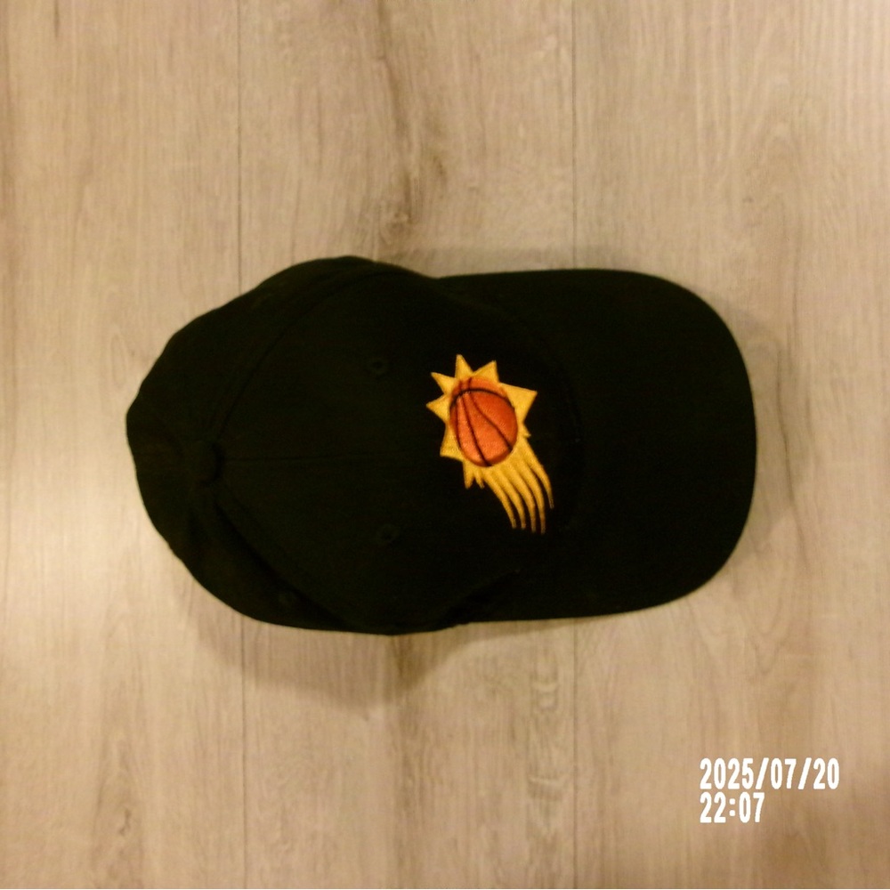 Black Cap with Basketball Sun Logo
